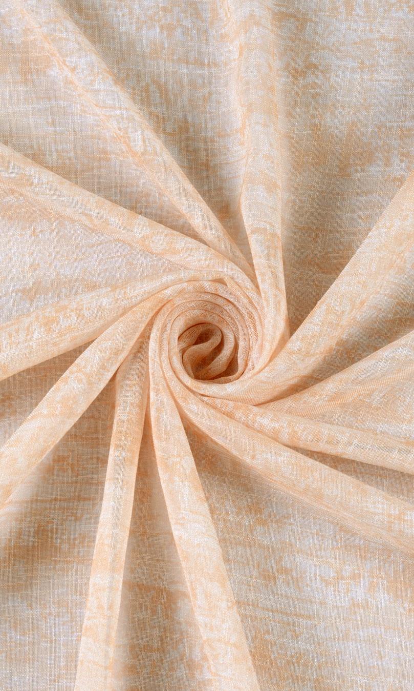 Textured Sheer Fabric Material By the Yard (Peachy Orange)