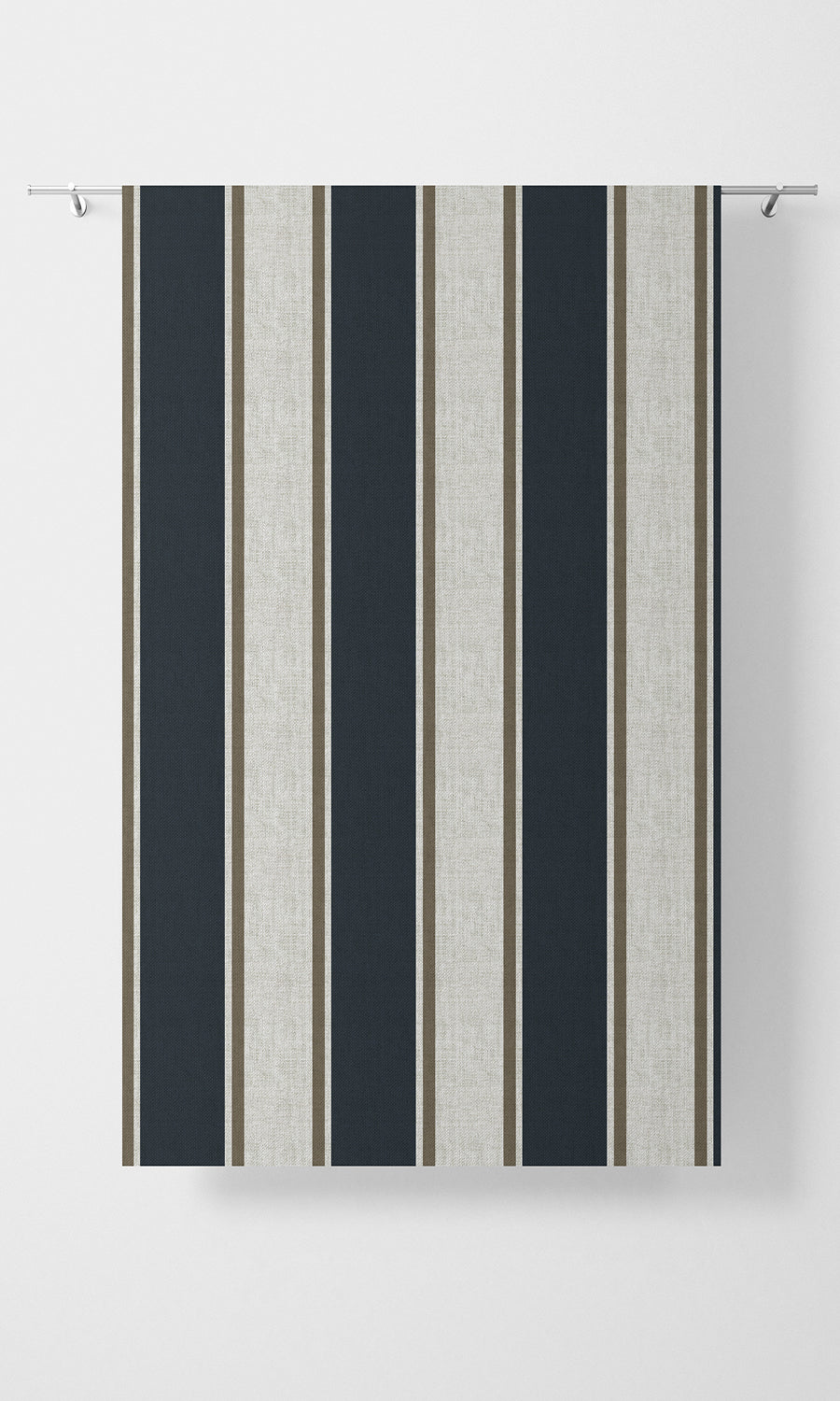 Geometric Home Textile Fabric Material By the Yard (Navy Blue/ Brown)