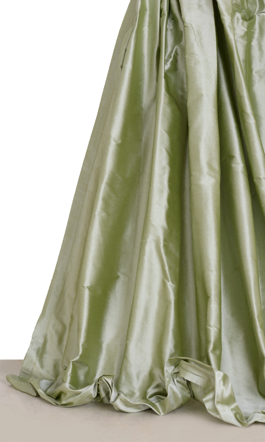 Shantung Silk Window Treatments Fabric Sample (Celadon Green)