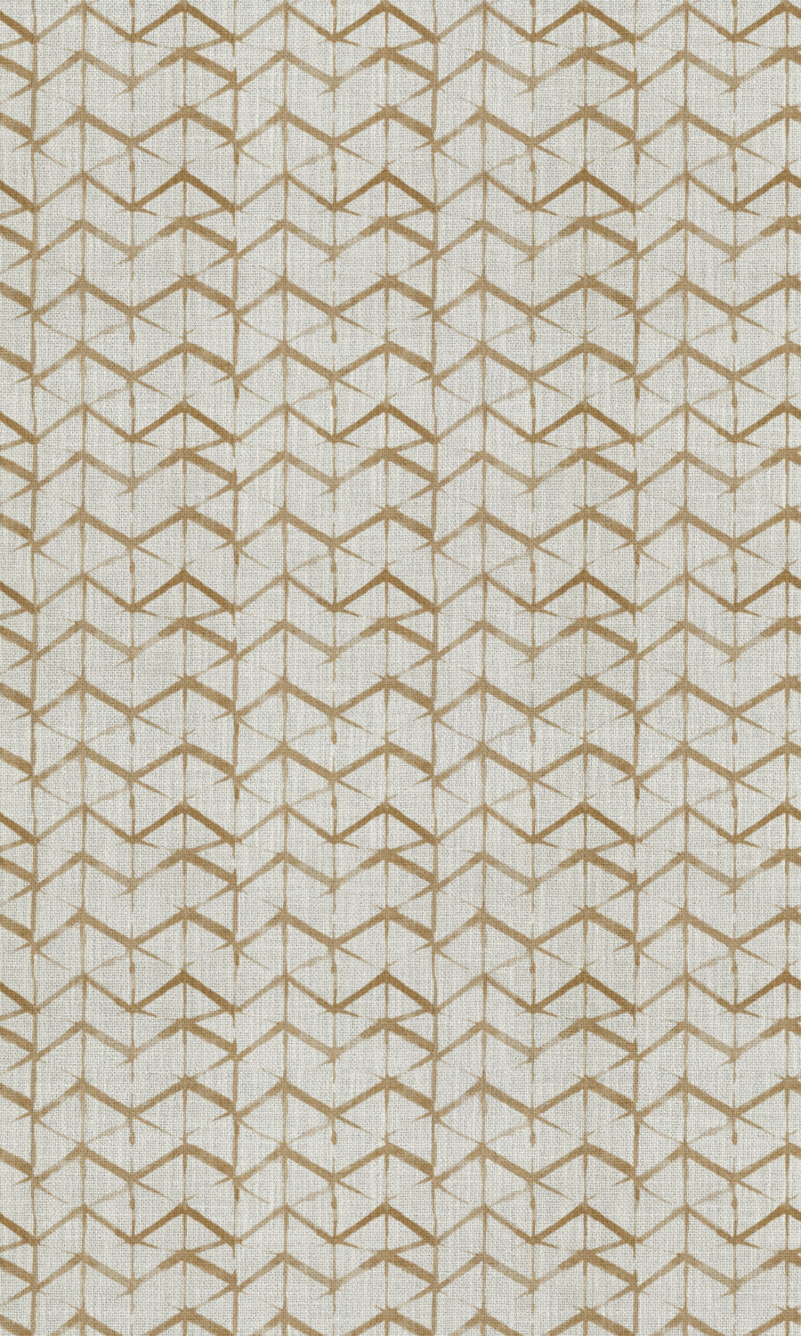Geo Print Fabric Material By the Metre (Eggshell White/ Pale Brown)