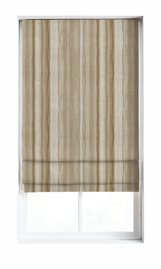 Modern Striped Home Décor Fabric Sample (Brown/ Beige)