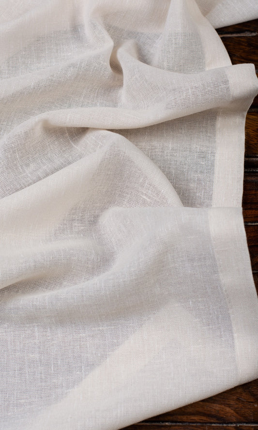 Plain Sheer Roman Blinds (Parchment White)