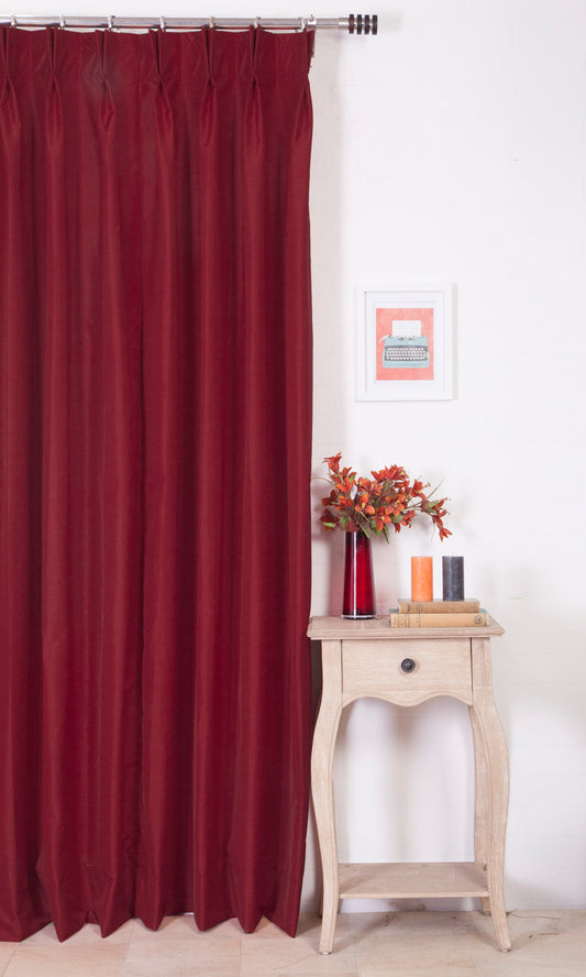 Faux Silk Shades (Red/ Orange)