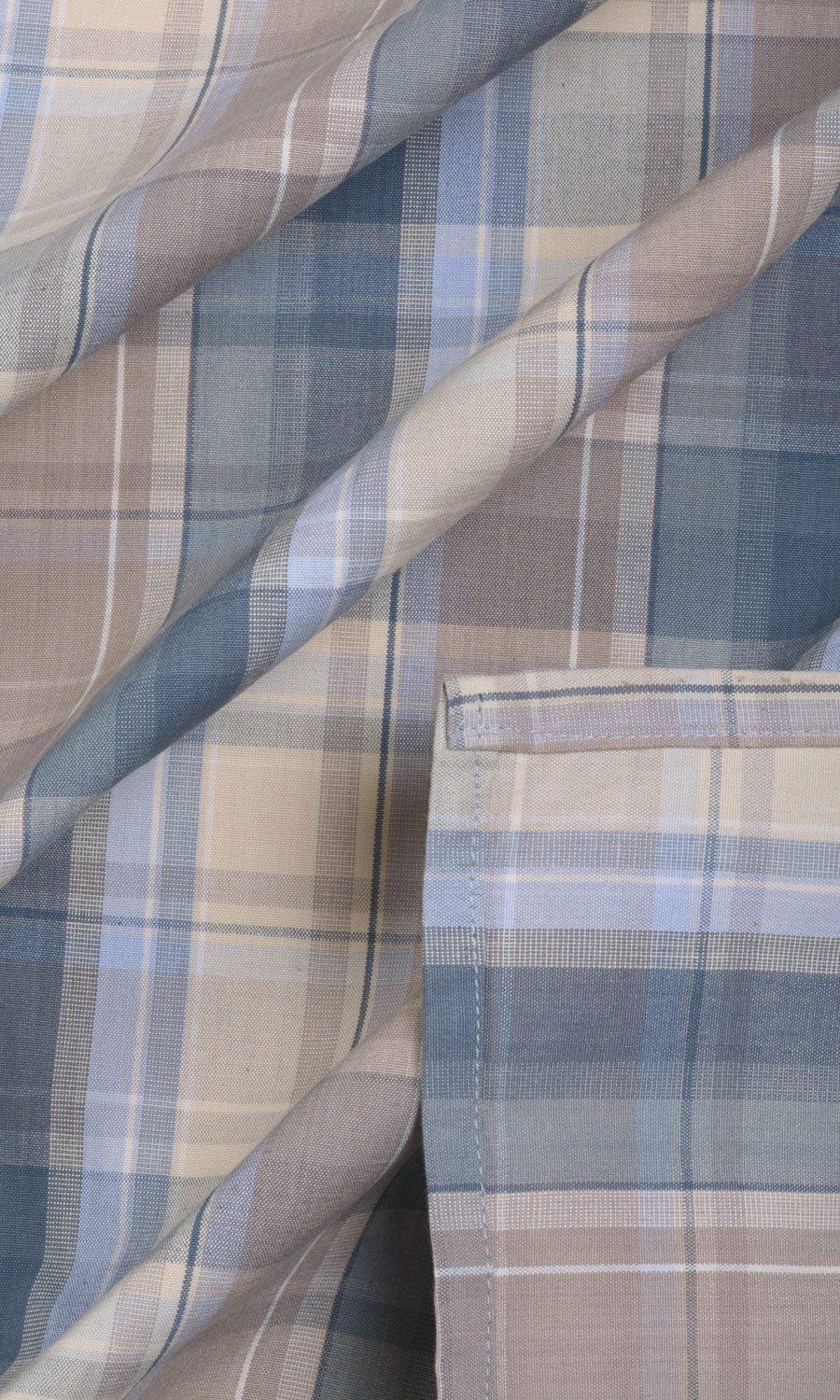 Cotton Home Textile Fabric Material By the Yard (Blue/ Brown)