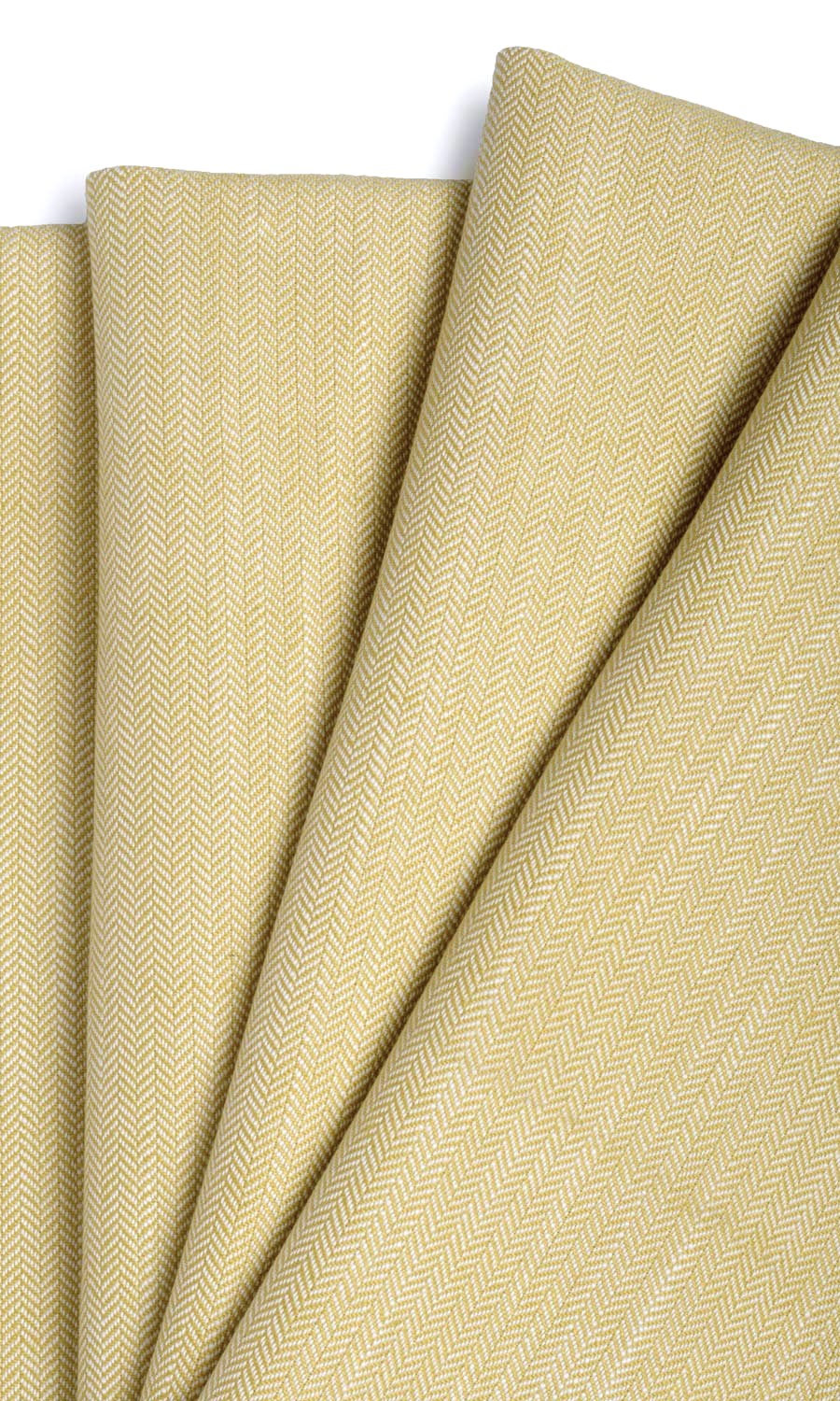 Herringbone Textured Fabric By the Yard for Curtains & Drapes (Yellow)
