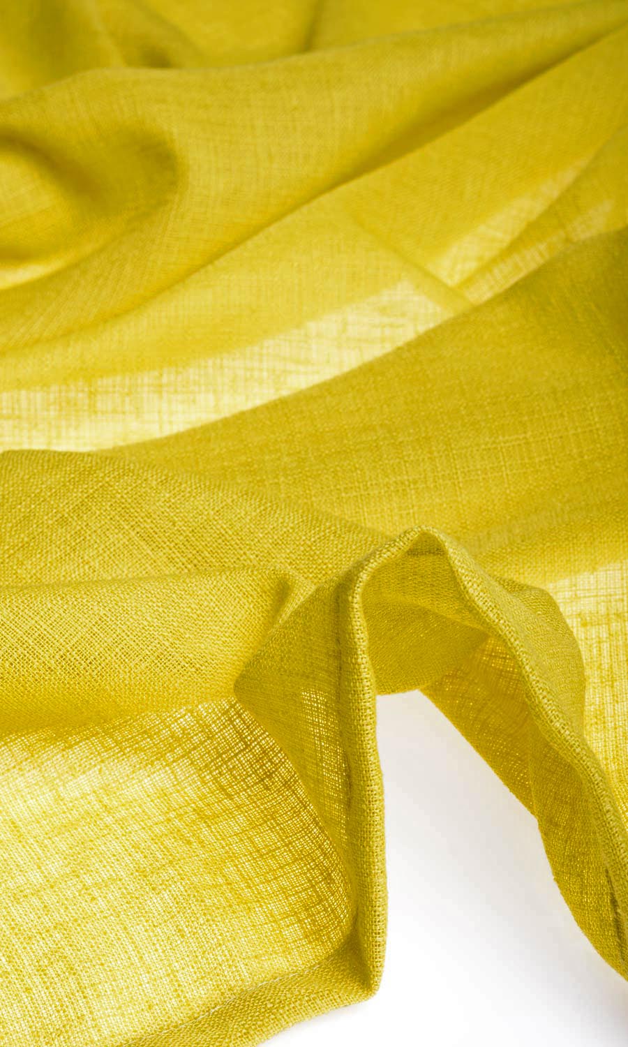 Sheer Home Textile Fabric Material By the Yard (Yellow)