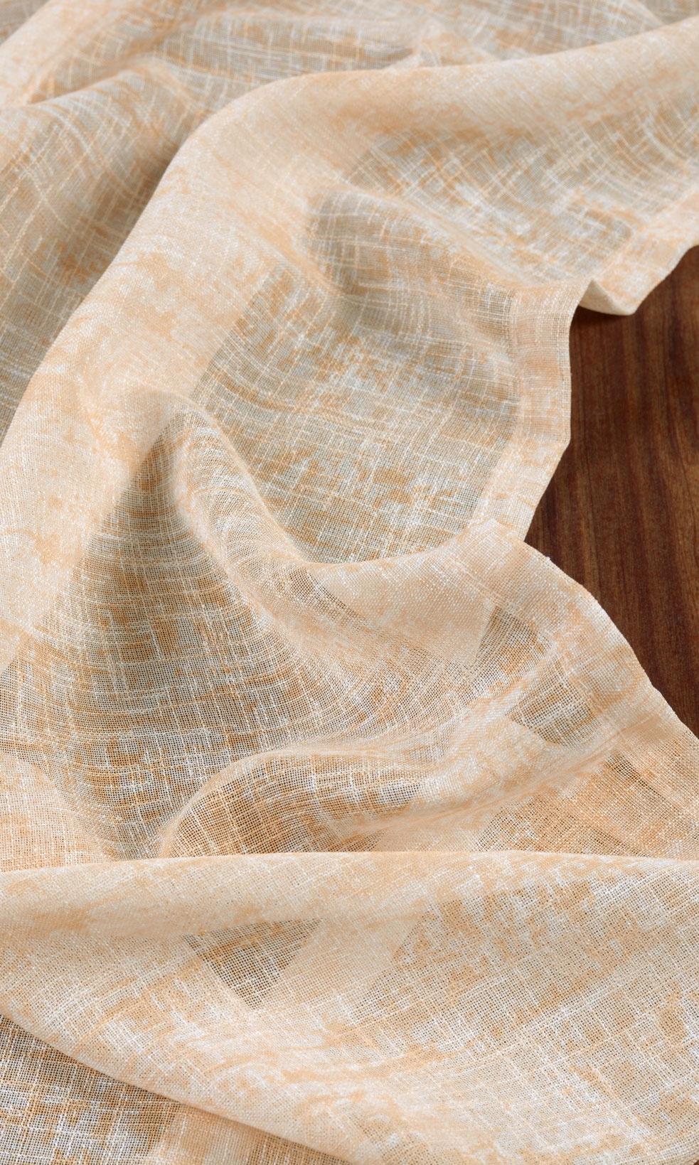 Textured Sheer Home Décor Fabric By the Yard (Peachy Orange)