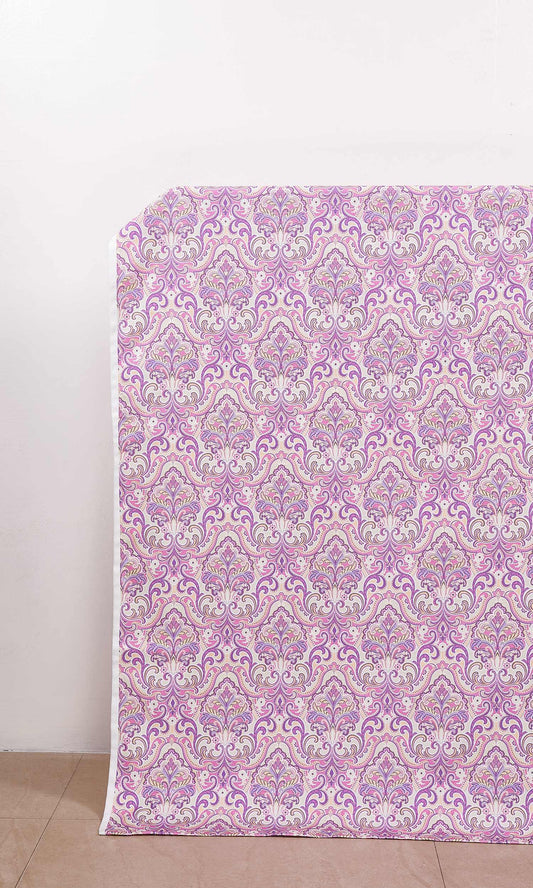 Fleur De Lis Print Blinds (Pink/ Purple)