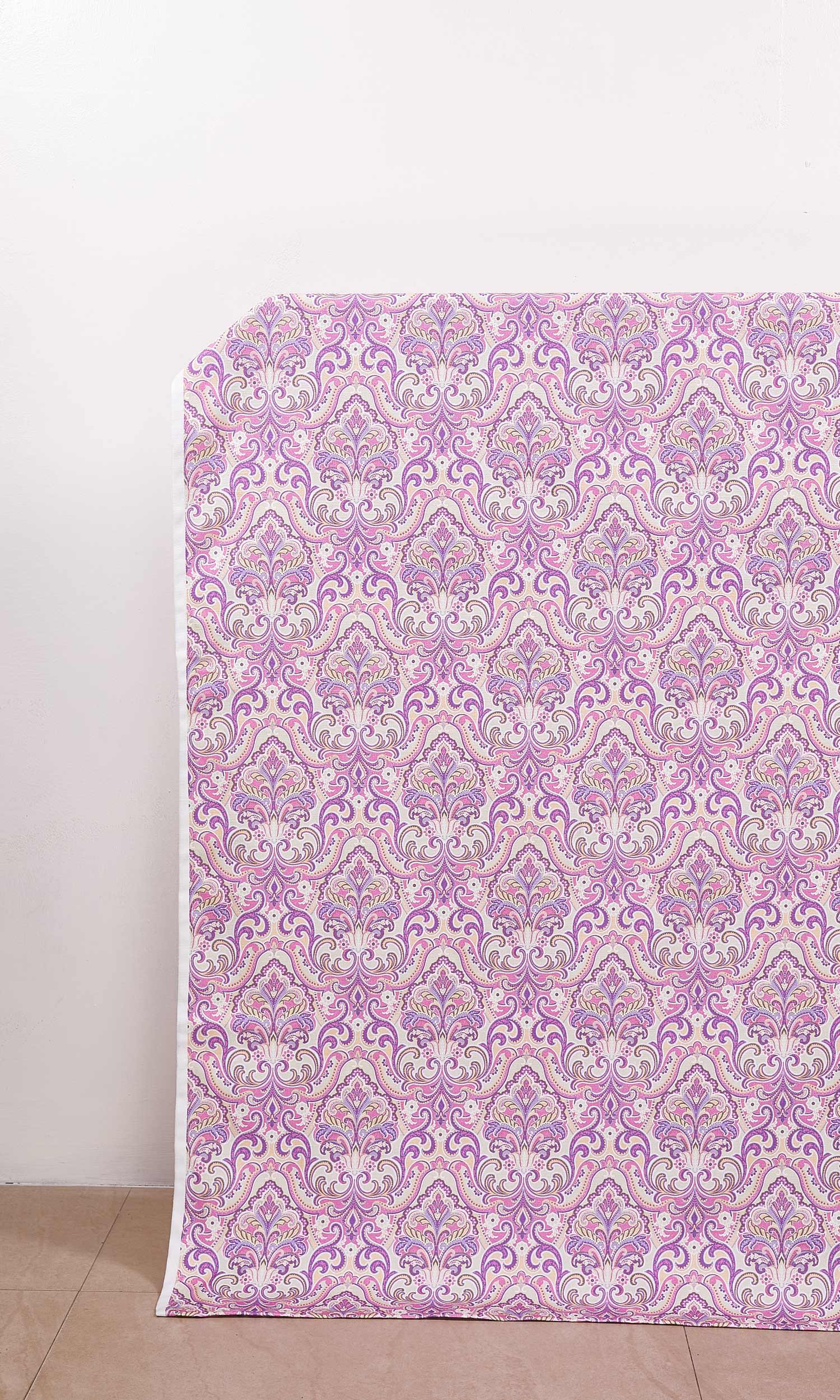 Fleur De Lis Print Home Décor Fabric By the Yard (Pink/ Purple)