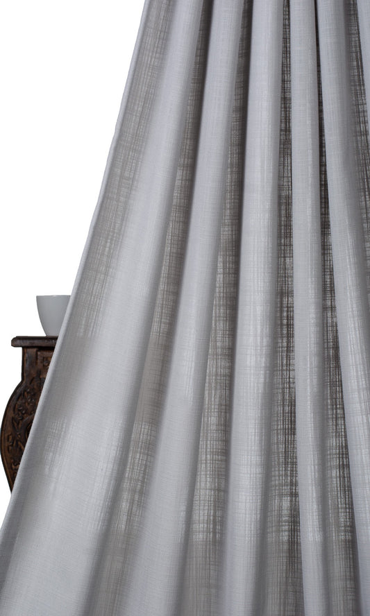 Linen-Texture Home Décor Fabric By the Yard (Gray)