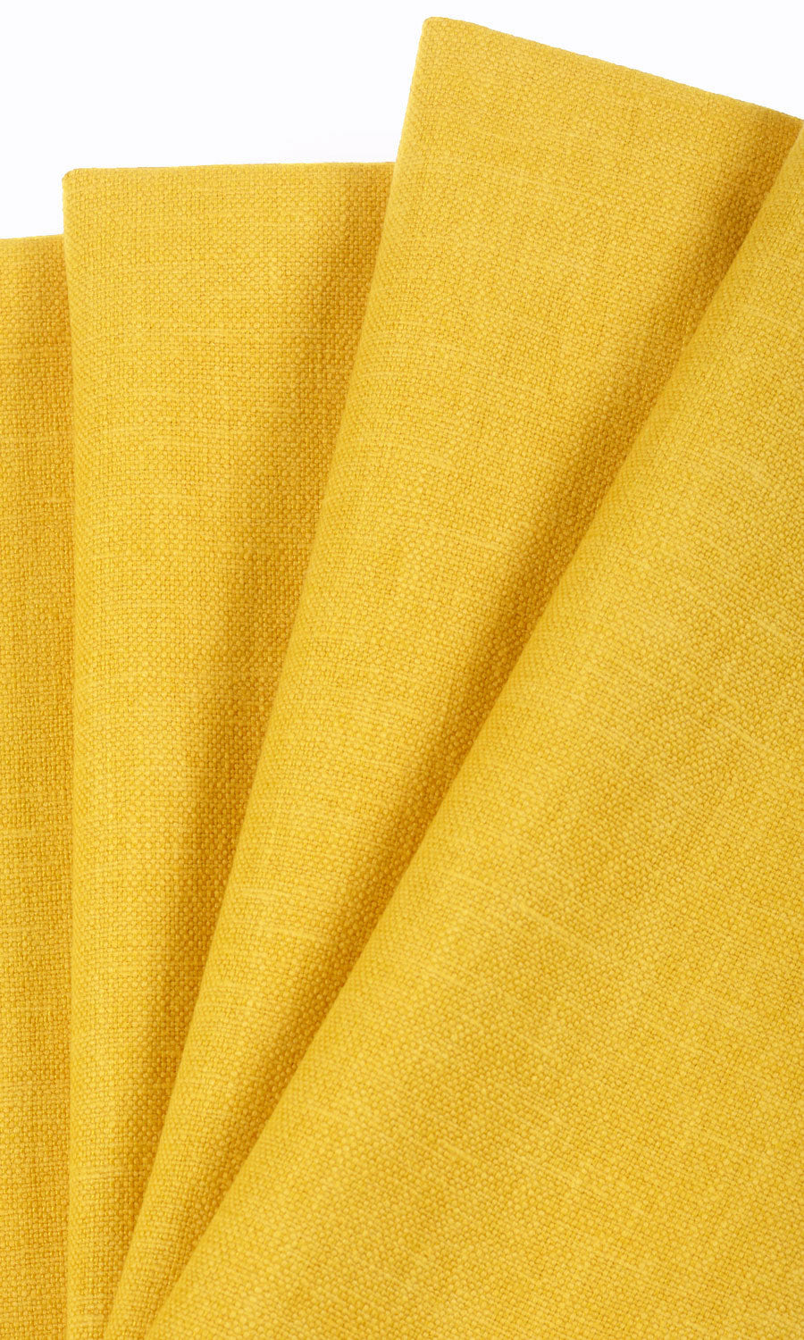 Linen Blend Fabric Material By the Yard (Yellow)