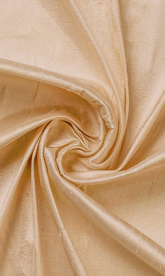 Dupioni Silk Roman Shades (Golden Beige)