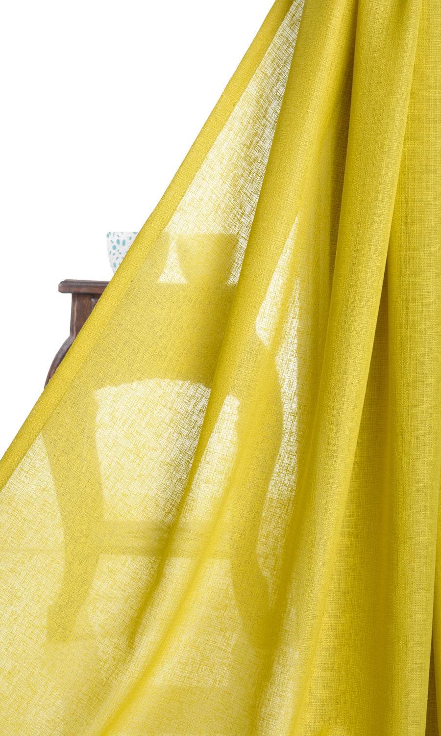 Sheer Home Décor Fabric By the Yard (Yellow)