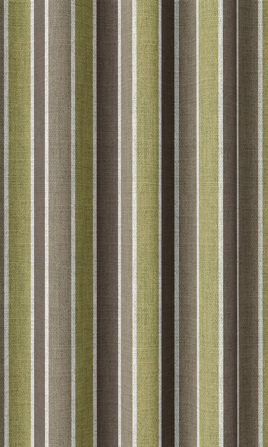 Modern Striped Home Décor Fabric By the Metre (Green/ Brown)