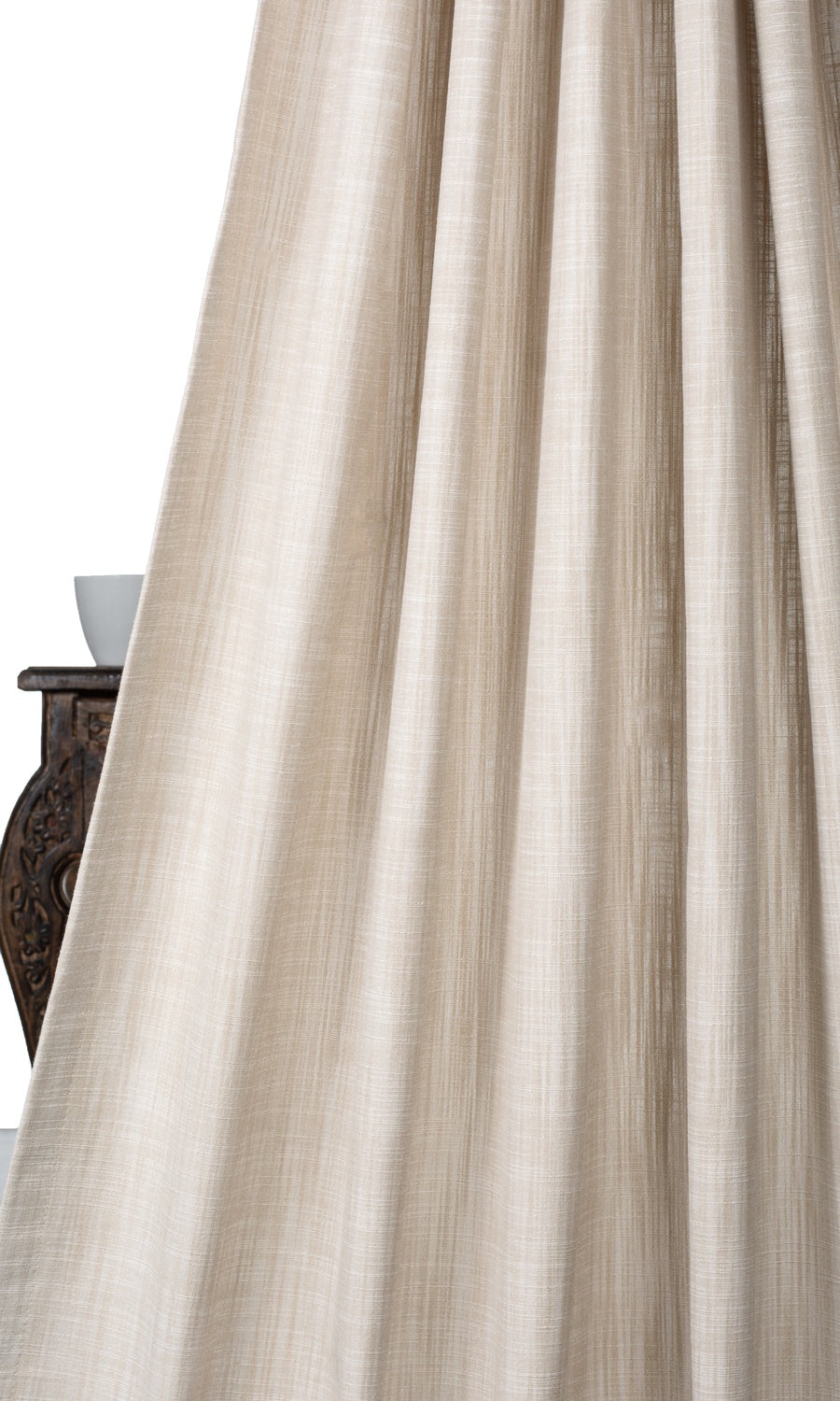 Linen-Textured Home Textile Fabric Material By the Yard (Pale Beige)