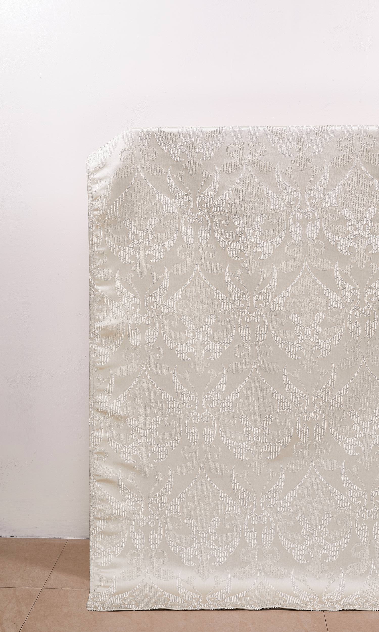 Self Patterned Window Treatments Fabric By the Yard (Pale Beige/ Cream)