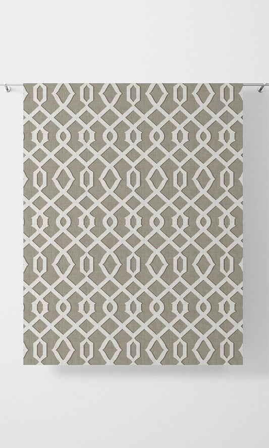 Trellis Patterned Roman Blinds (Grey & White)