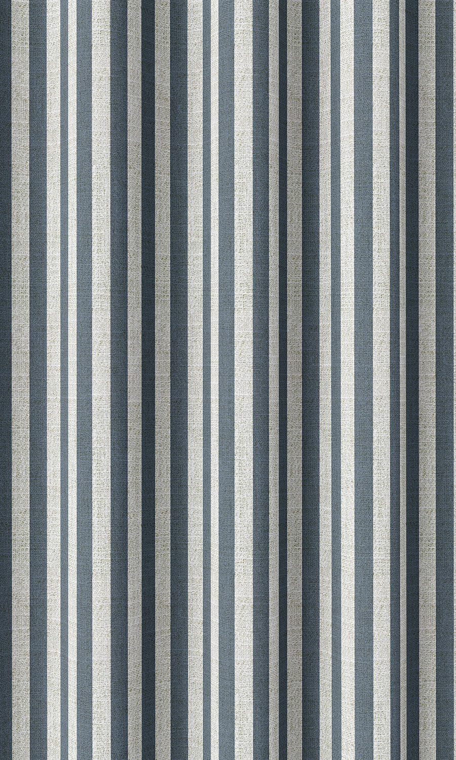 Modern Striped Print Home Décor Fabric By the Yard (Petrol Blue/ White)