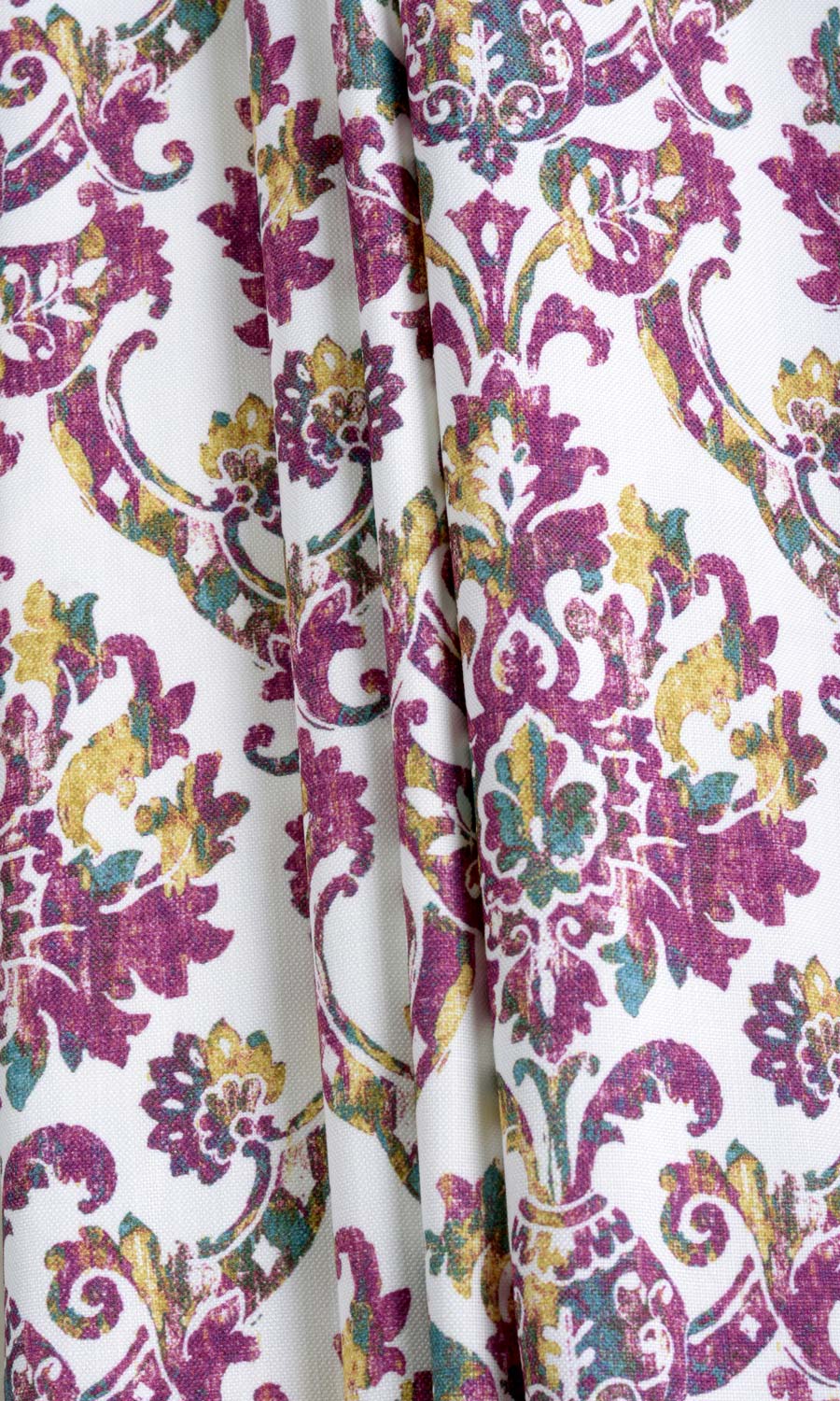 Damask Print Fabric Material By the Yard (Pink/ Purple)