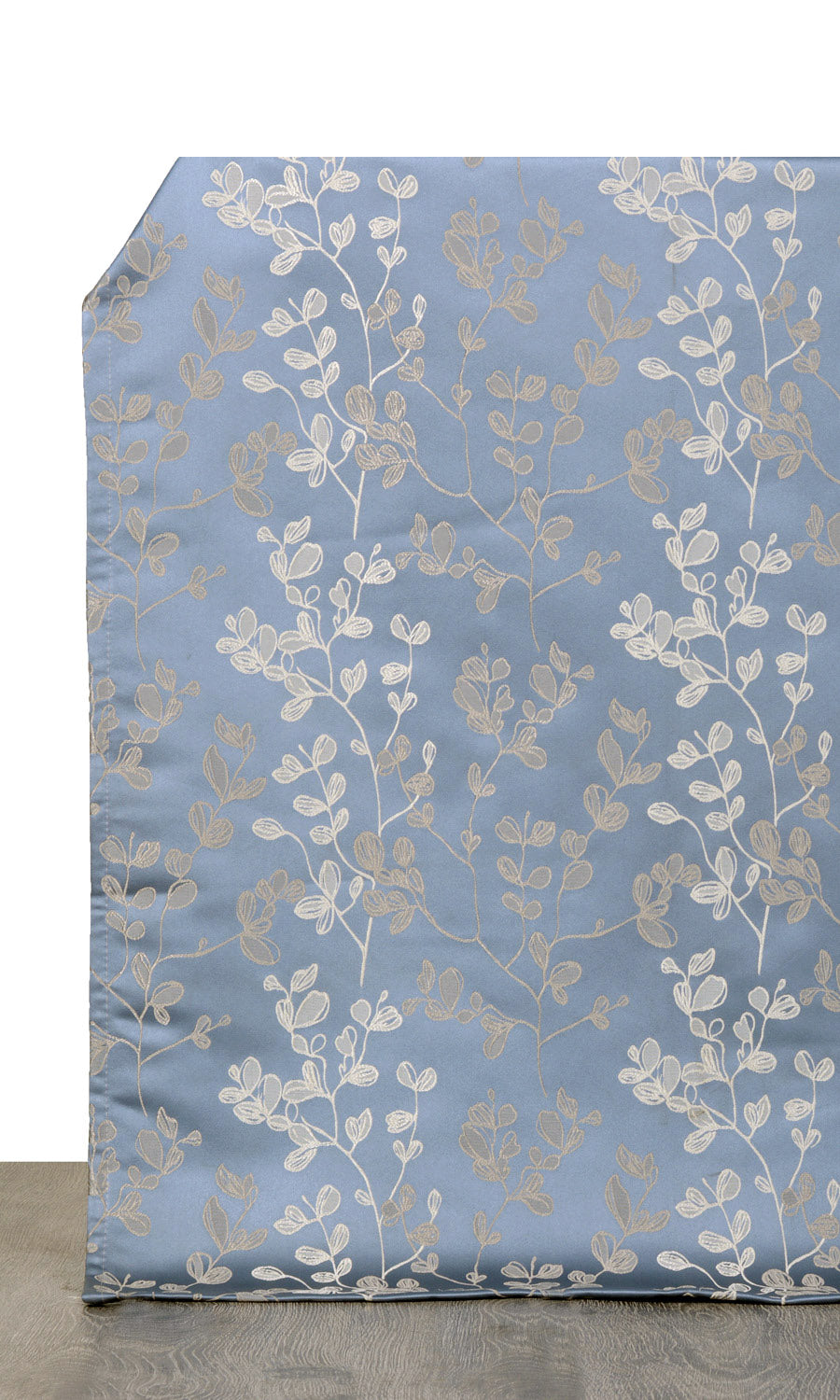 Floral Window Treatments Fabric By the Yard (Navy Blue/ Ivory-Beige)