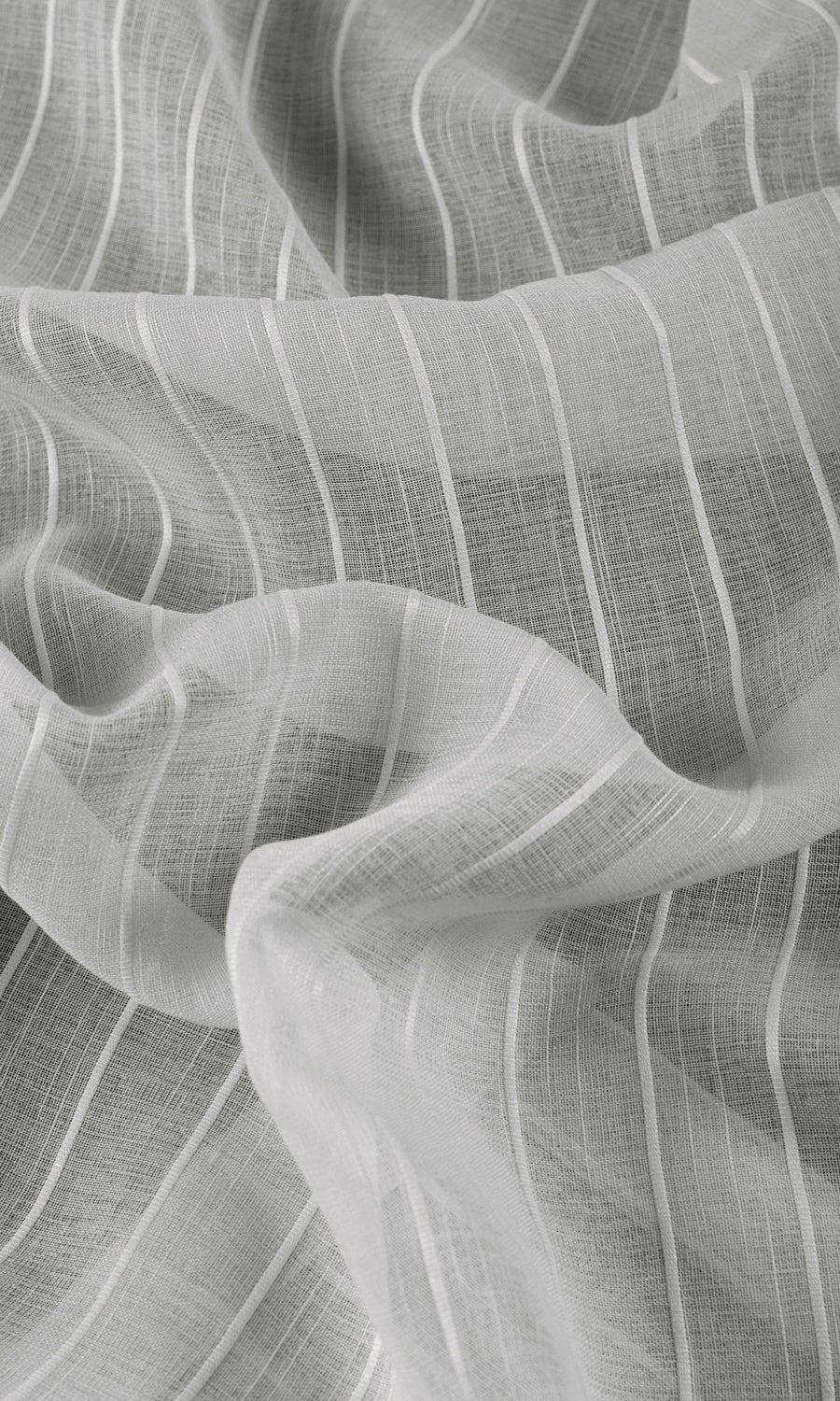 Striped Sheer Home Décor Fabric By the Yard (Grey)