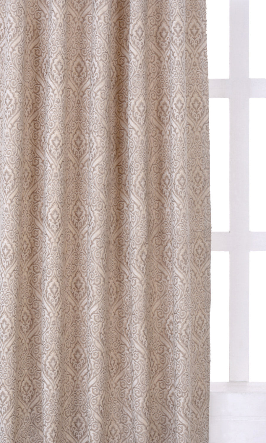 Velvet Window Treatments Fabric By the Yard (Ivory/ Beige)