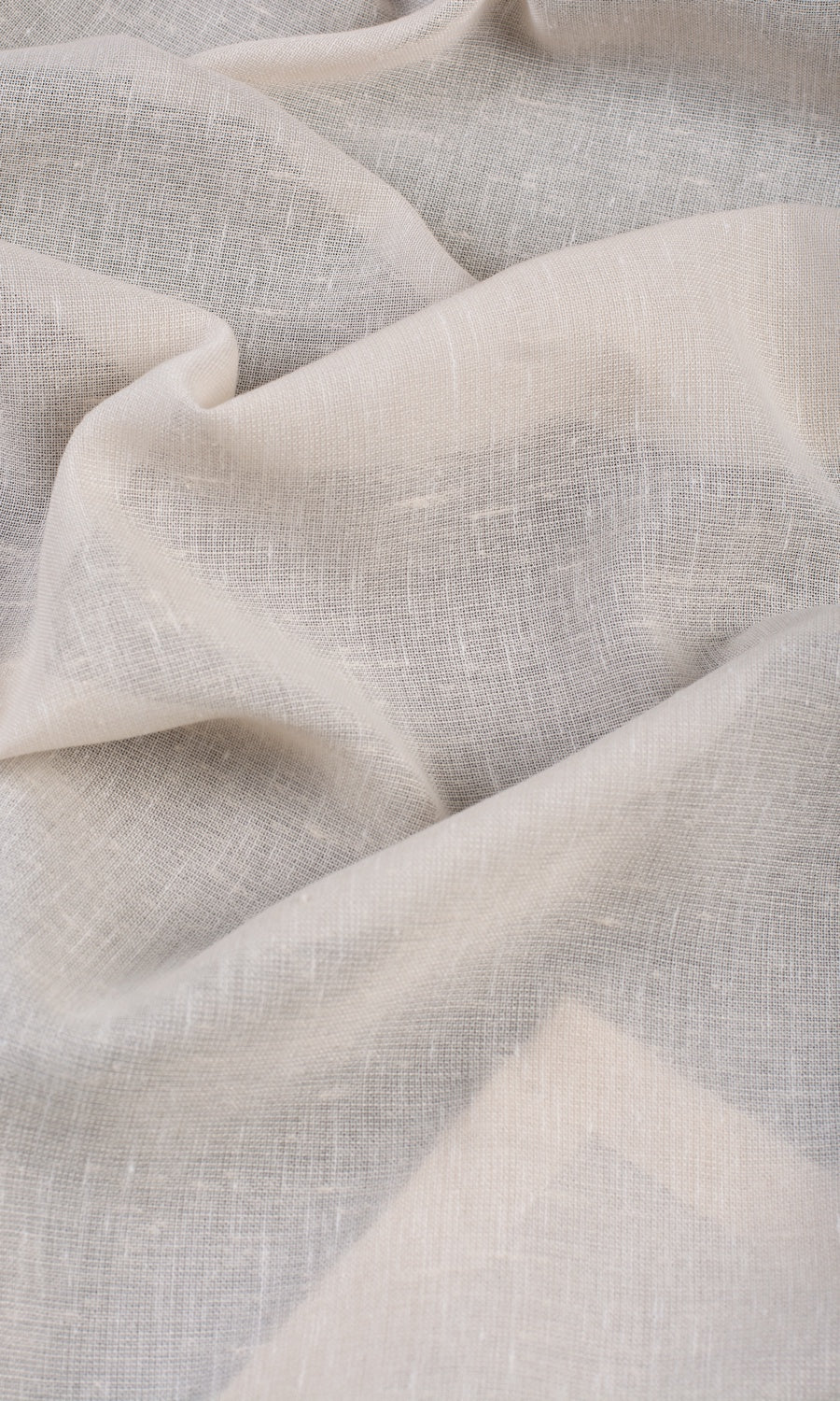 Plain Sheer Fabric Sample for Roman Blinds & Shades (Parchment White)