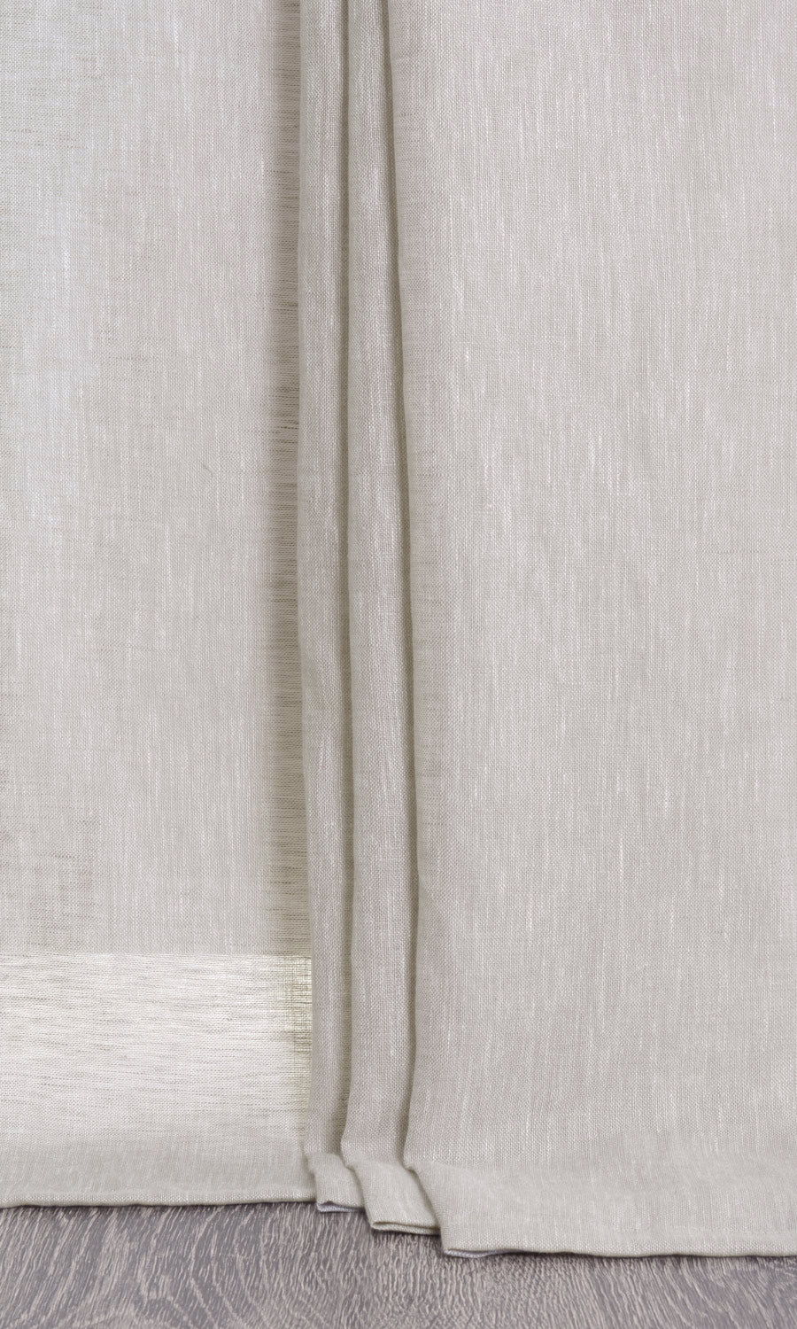 Linen Sheer Window Treatments Fabric By the Yard (Ash Gray/ Abalone Gray)