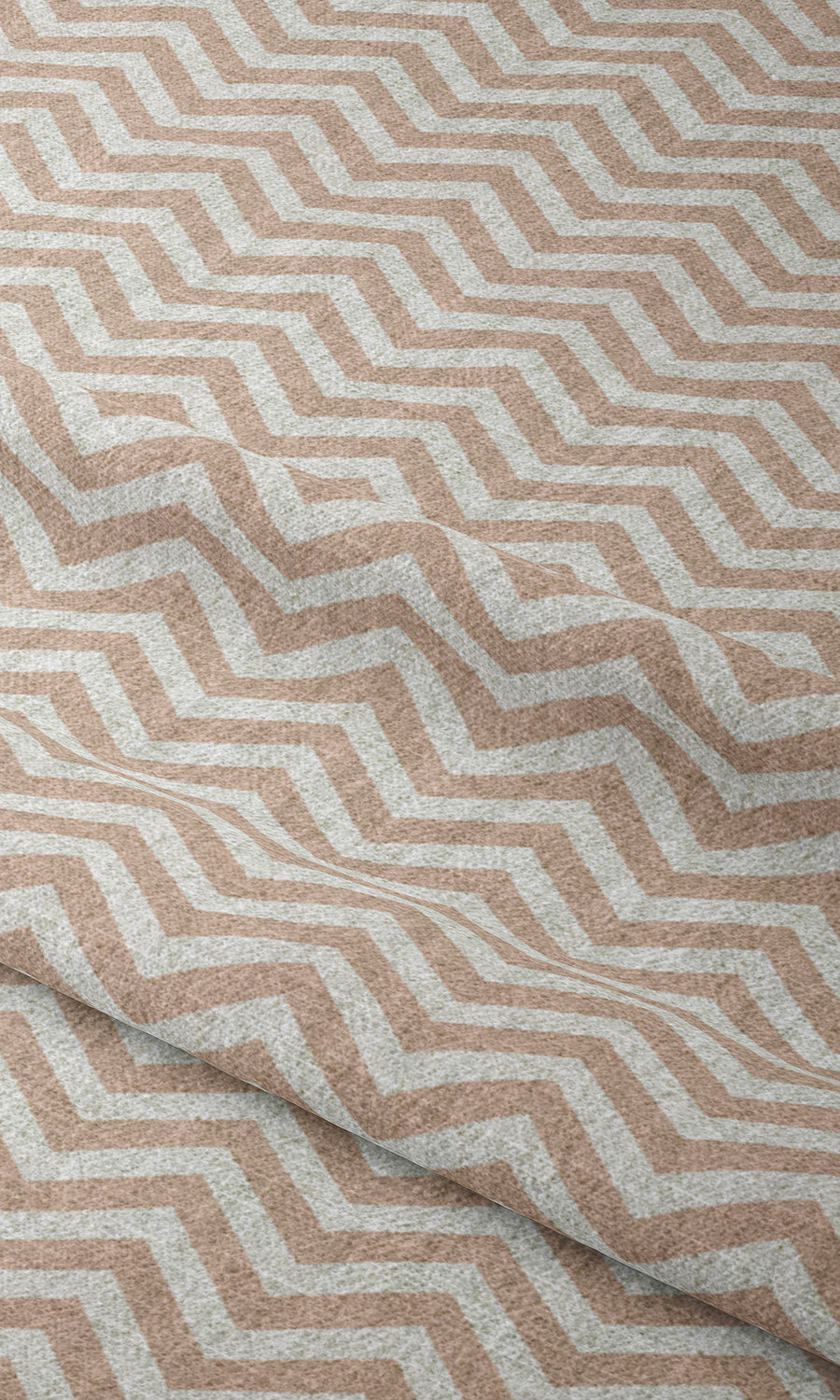 Modern Chevron Print Window Treatments Fabric Sample (Blush Pink/ White)