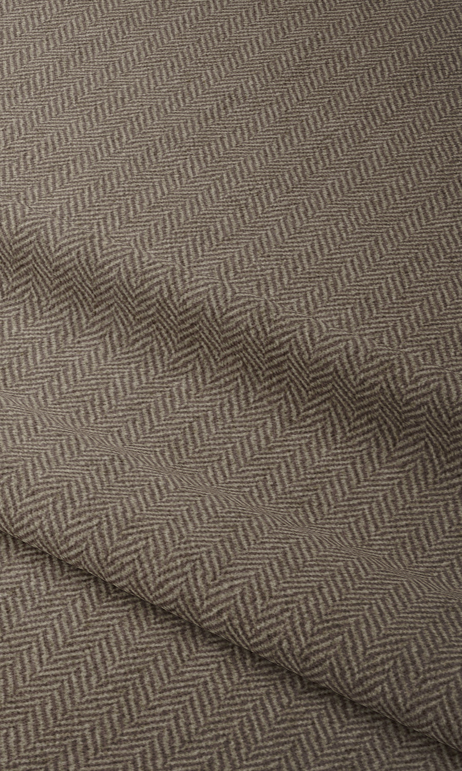 Herringbone Textured Home Textile Fabric Material By the Yard (Brown)
