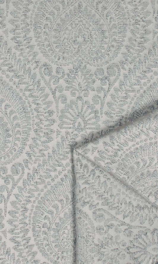 Textured Floral Roman Blinds (Silver Grey)