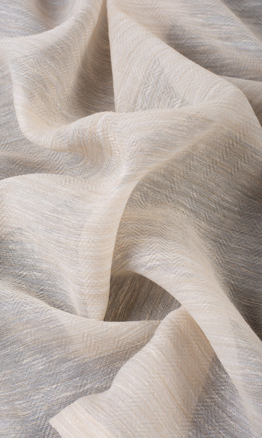 Sheer Home Décor Fabric Sample (Pale Beige)