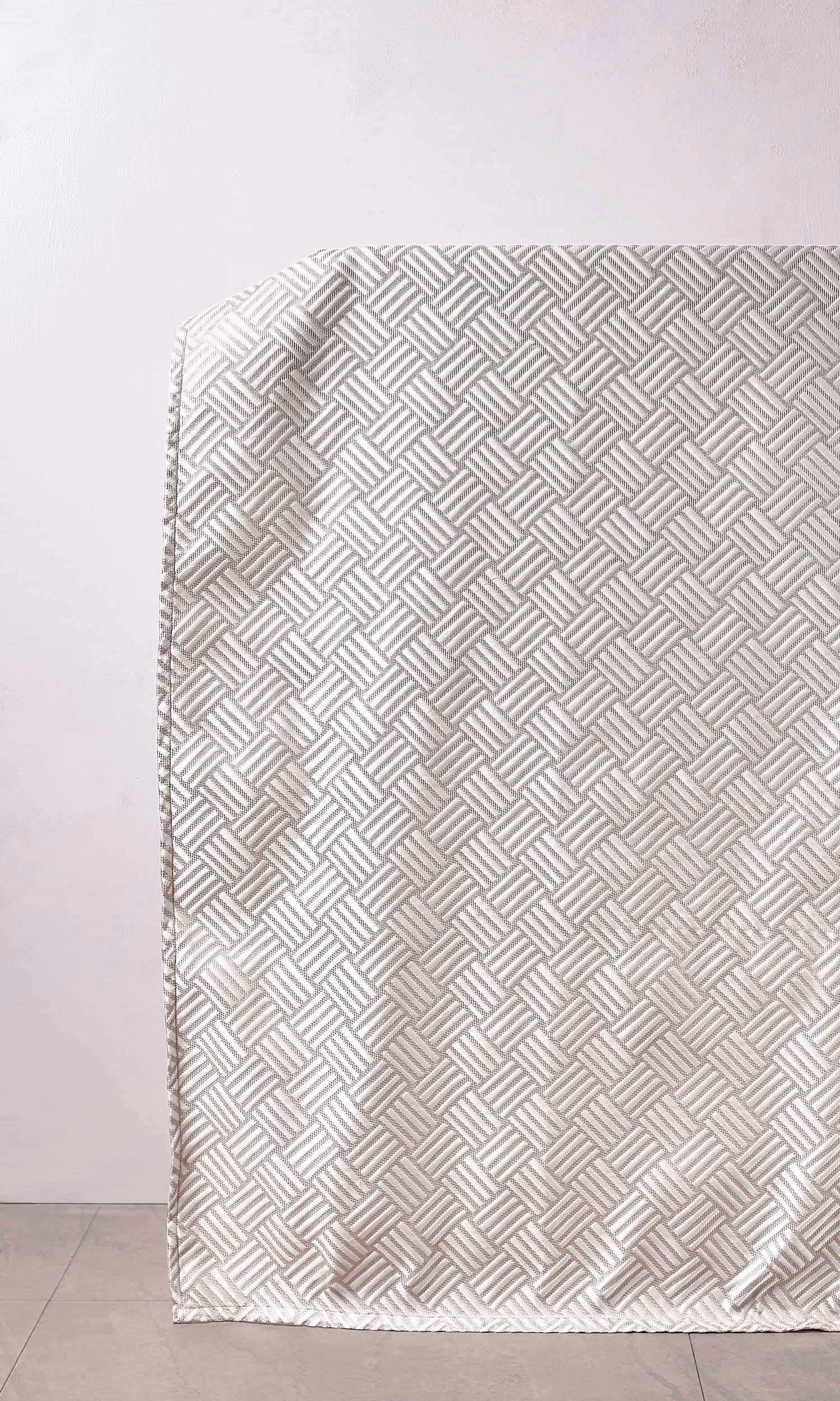 Silk Blend Window Treatments Fabric By the Yard (Cappuccino White)
