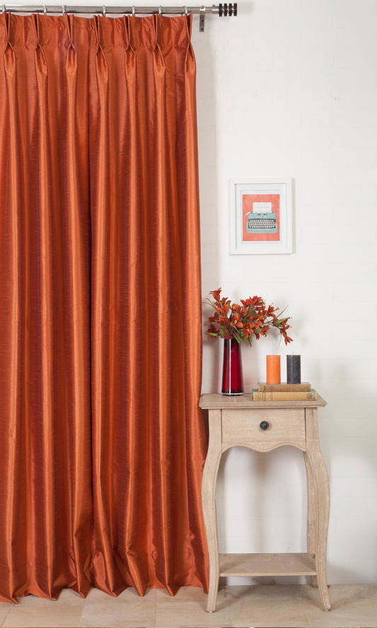 Faux Silk Shades (Red/ Orange)