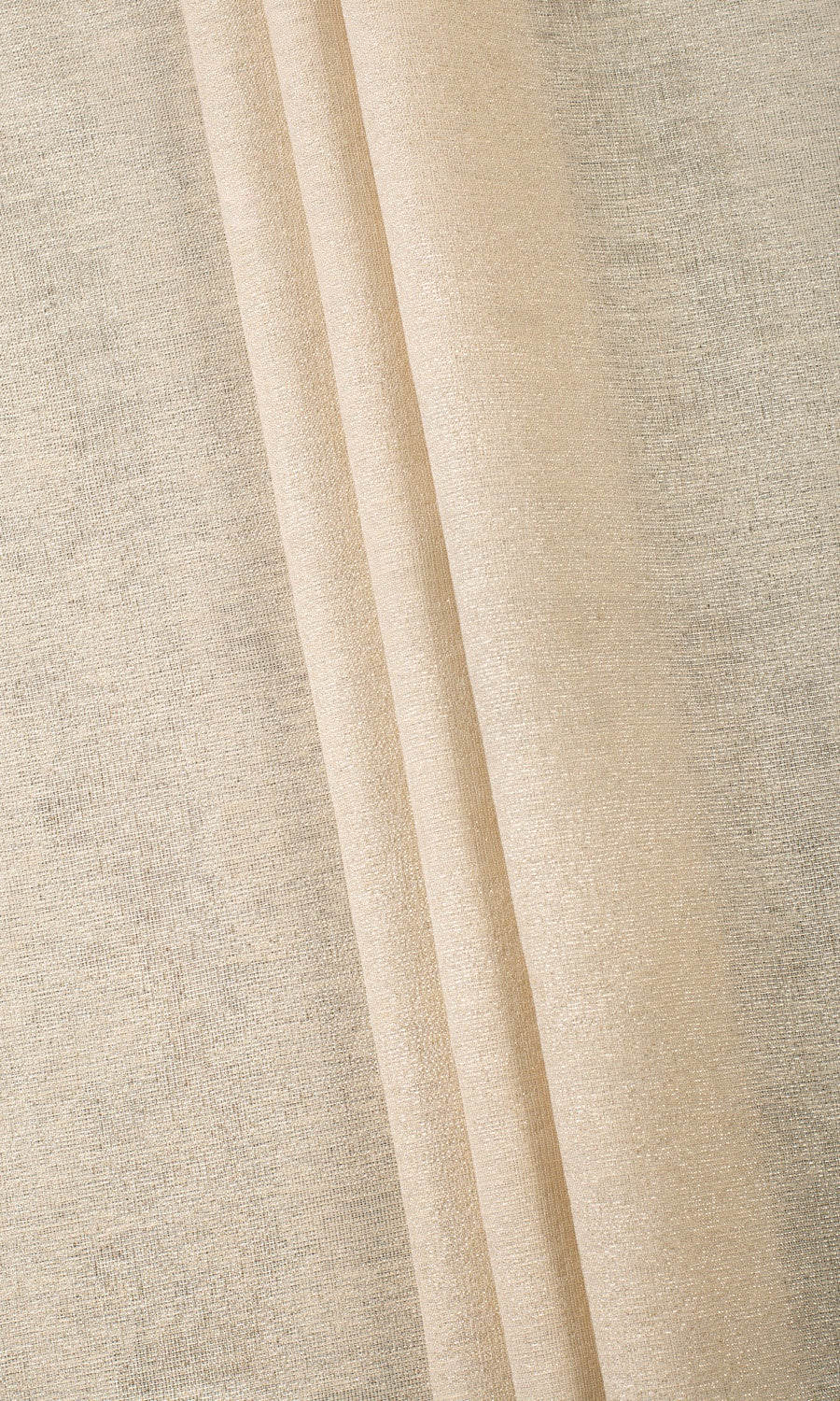 Plain Semi-Sheer Home Textile Fabric Material Sample (Pale Beige)