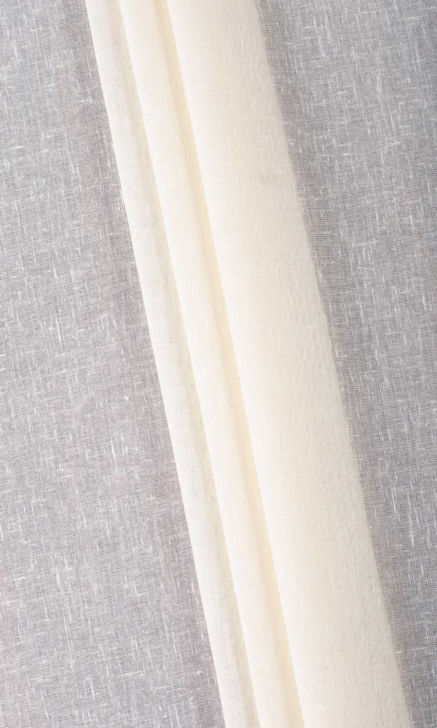 Plain Sheer Home Textile Fabric Material Sample (Ivory)