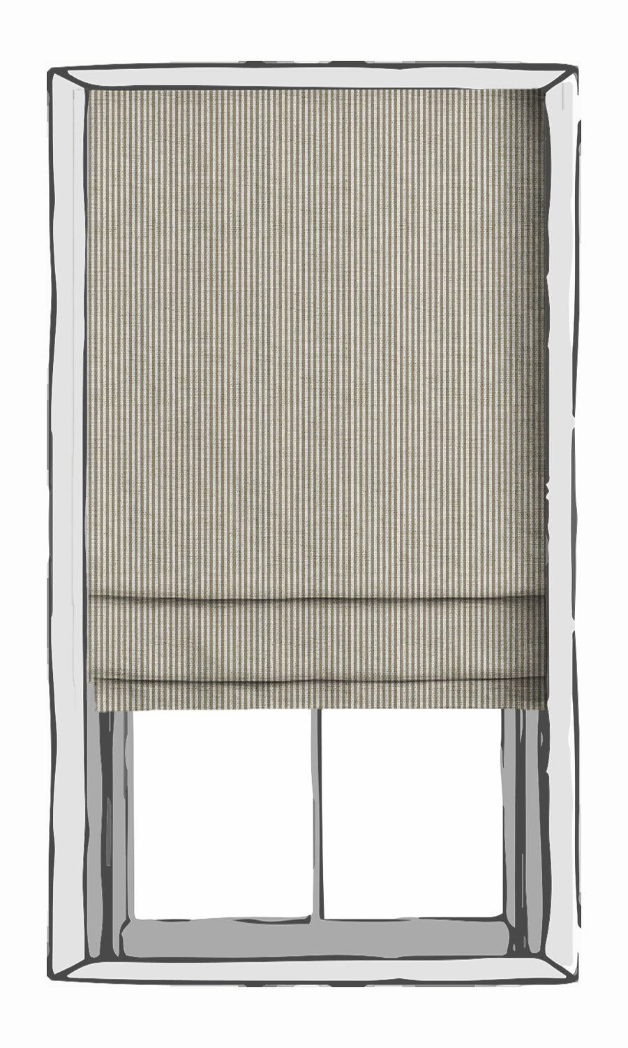 Striped Print Fabric Material By the Yard (Brown/ Beige)