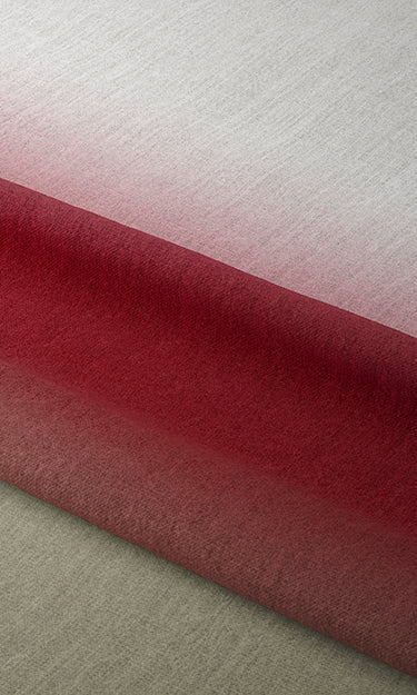 3-Tone Ombre Fabric Material By the Yard (Red/ Stone Grey)