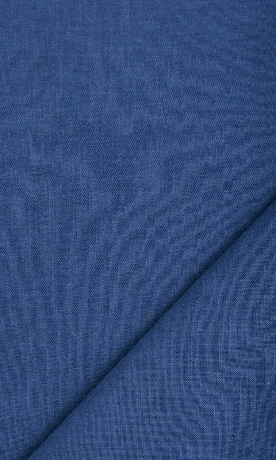Poly-Cotton Blend Home Textile Fabric Material By the Yard (Cobalt)