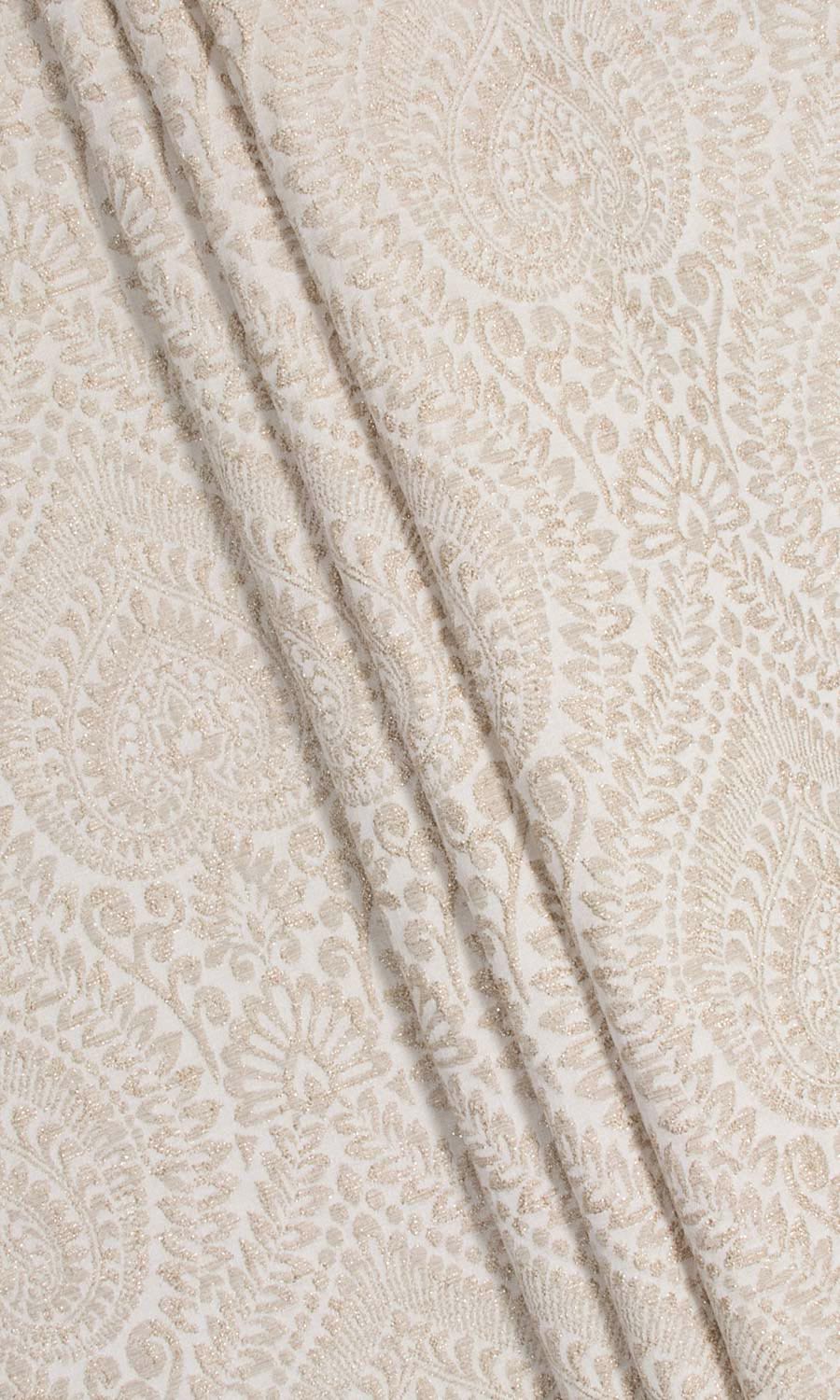 Textured Floral Fabric Sample for Roman Blinds & Shades (Cream/ Beige)