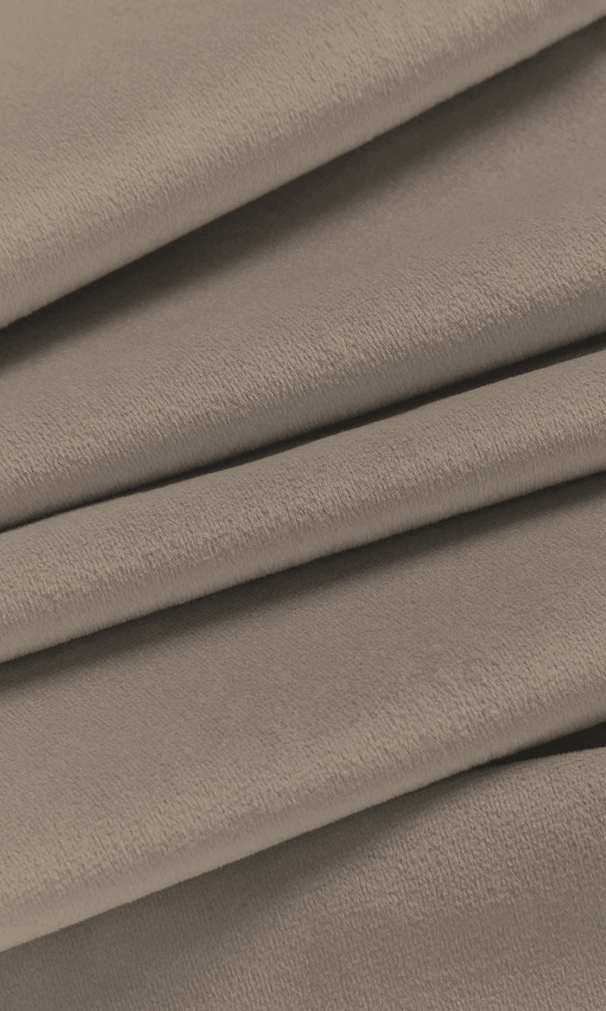 Velvet Home Décor Fabric Sample (Pale Mocha Brown)