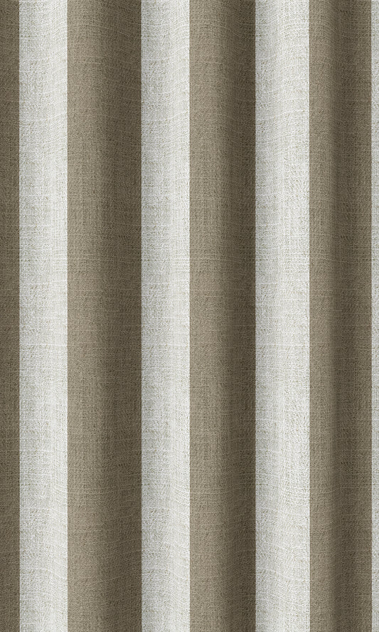 Striped Home Décor Fabric Sample (Cedar Brown/ White)