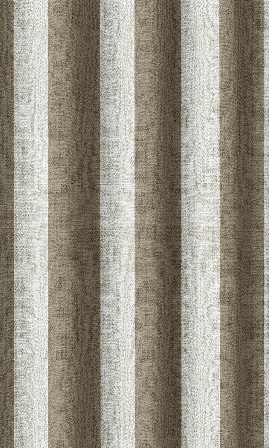 Striped Home Décor Fabric By the Metre (Cedar Brown/ White)