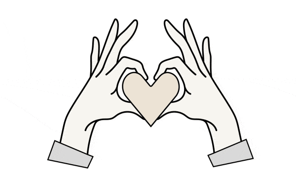 Heart Hands Illustration