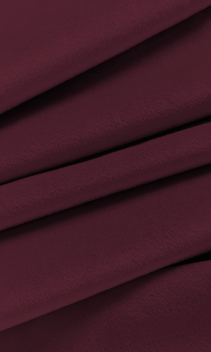 Velvet Home Décor Fabric By the Yard (Burgundy Red)