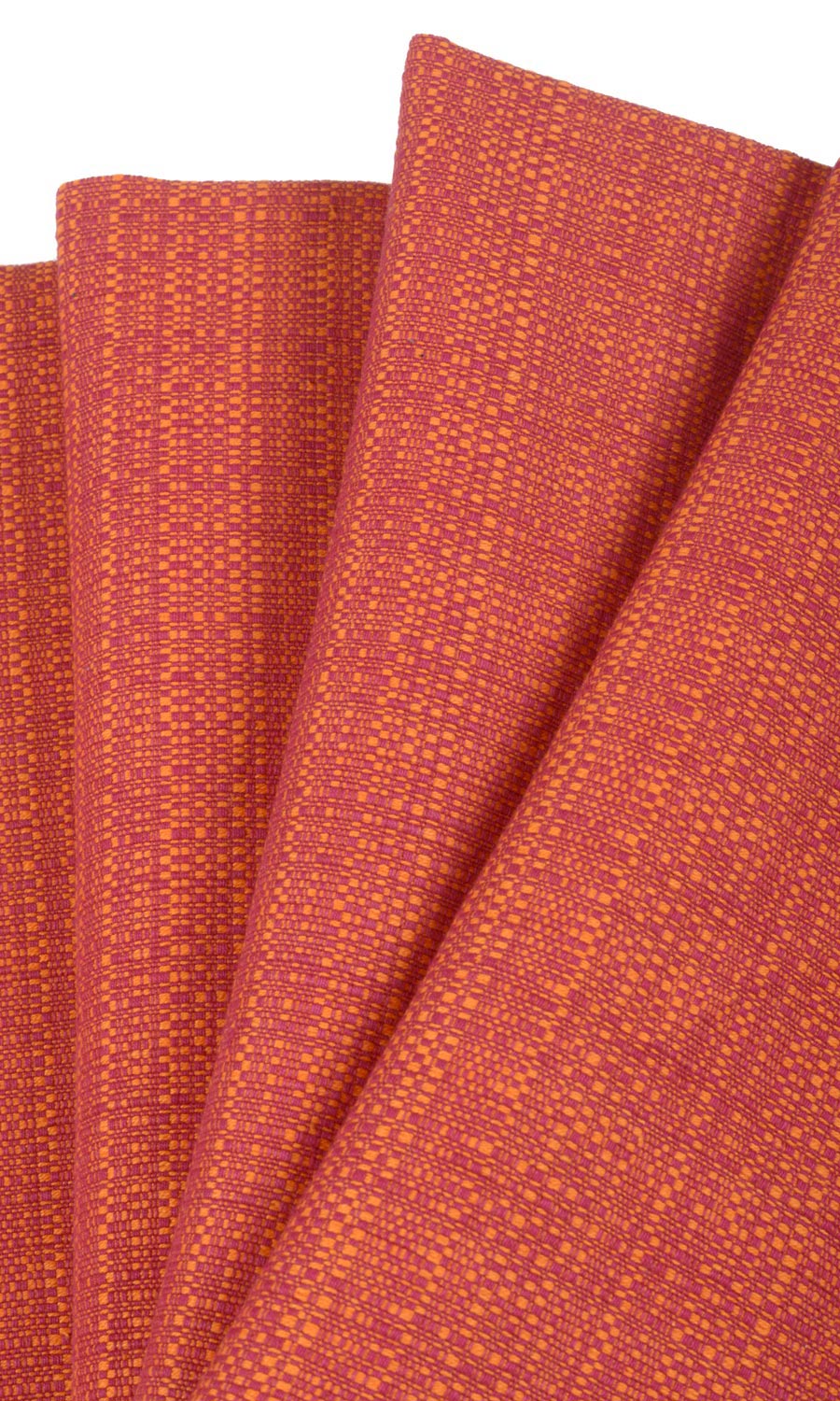 Cotton Window Treatments Fabric By the Yard (Orange Red)