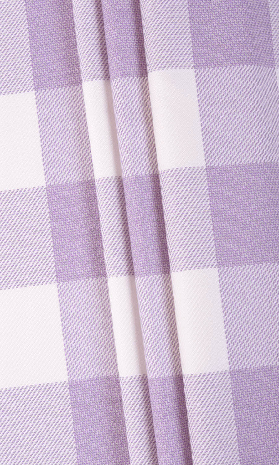 Buffalo Plaid Home Textile Fabric Material Sample (Pale Purple/ White)