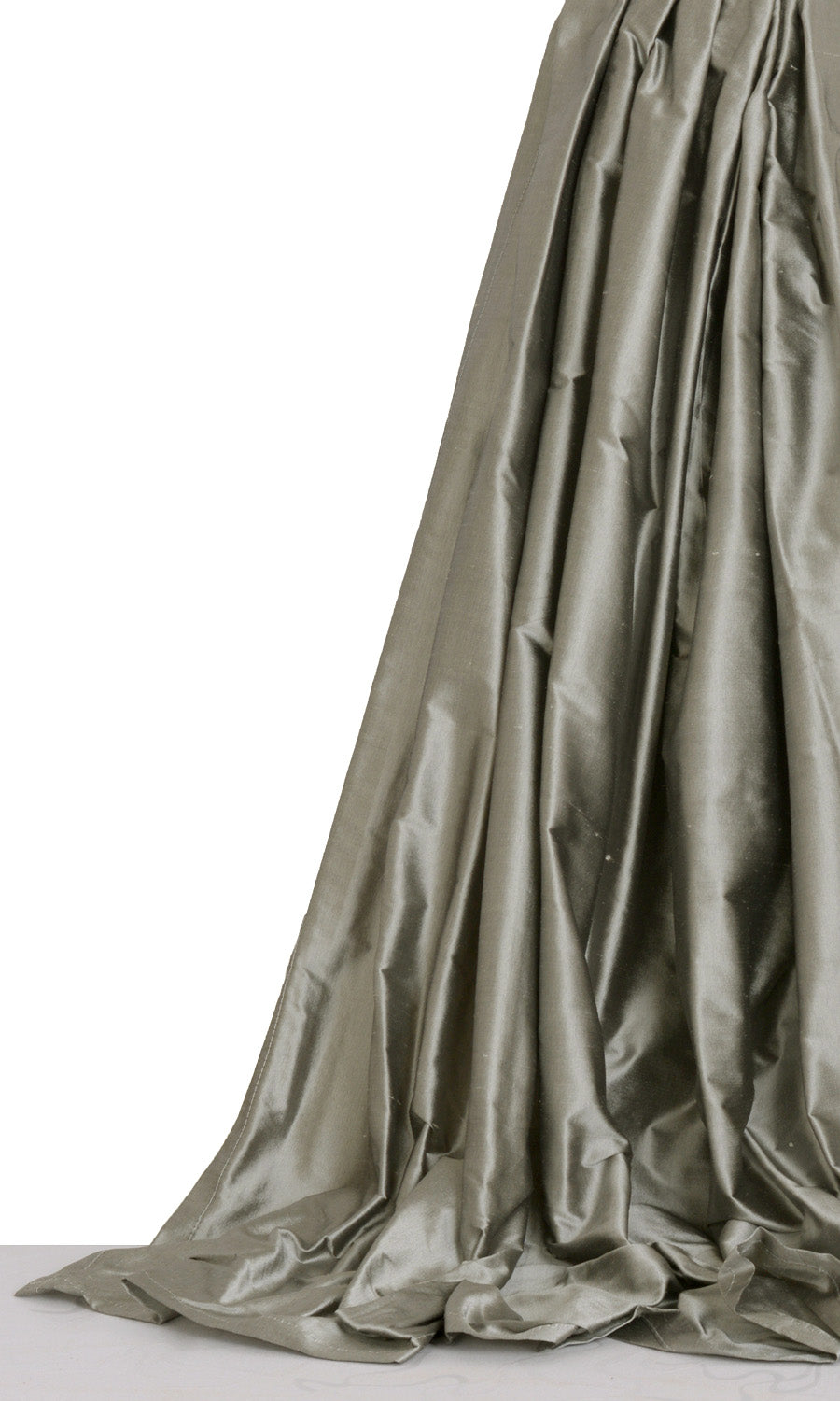 Shantung Silk Window Treatments Fabric By the Yard (Steel Grey)