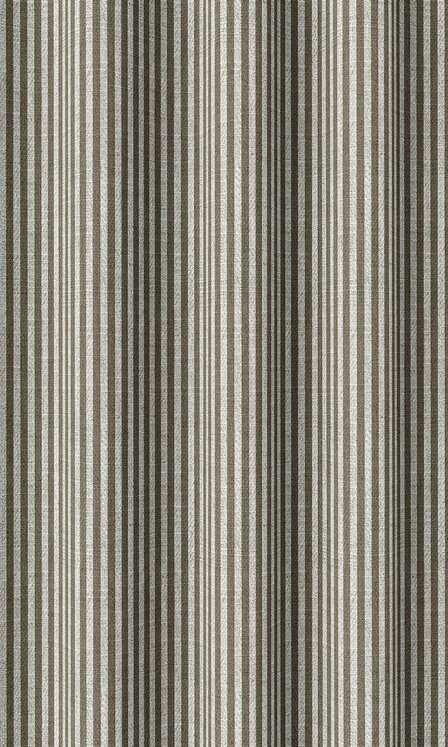 Striped Home Décor Fabric By the Yard (Mocha Brown/ White)