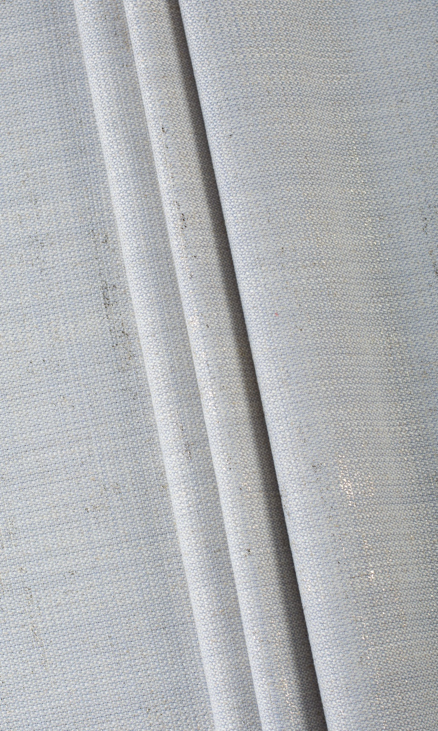 Metallic Accents Linen Blend Home Décor Fabric Sample (Gray-Blue)